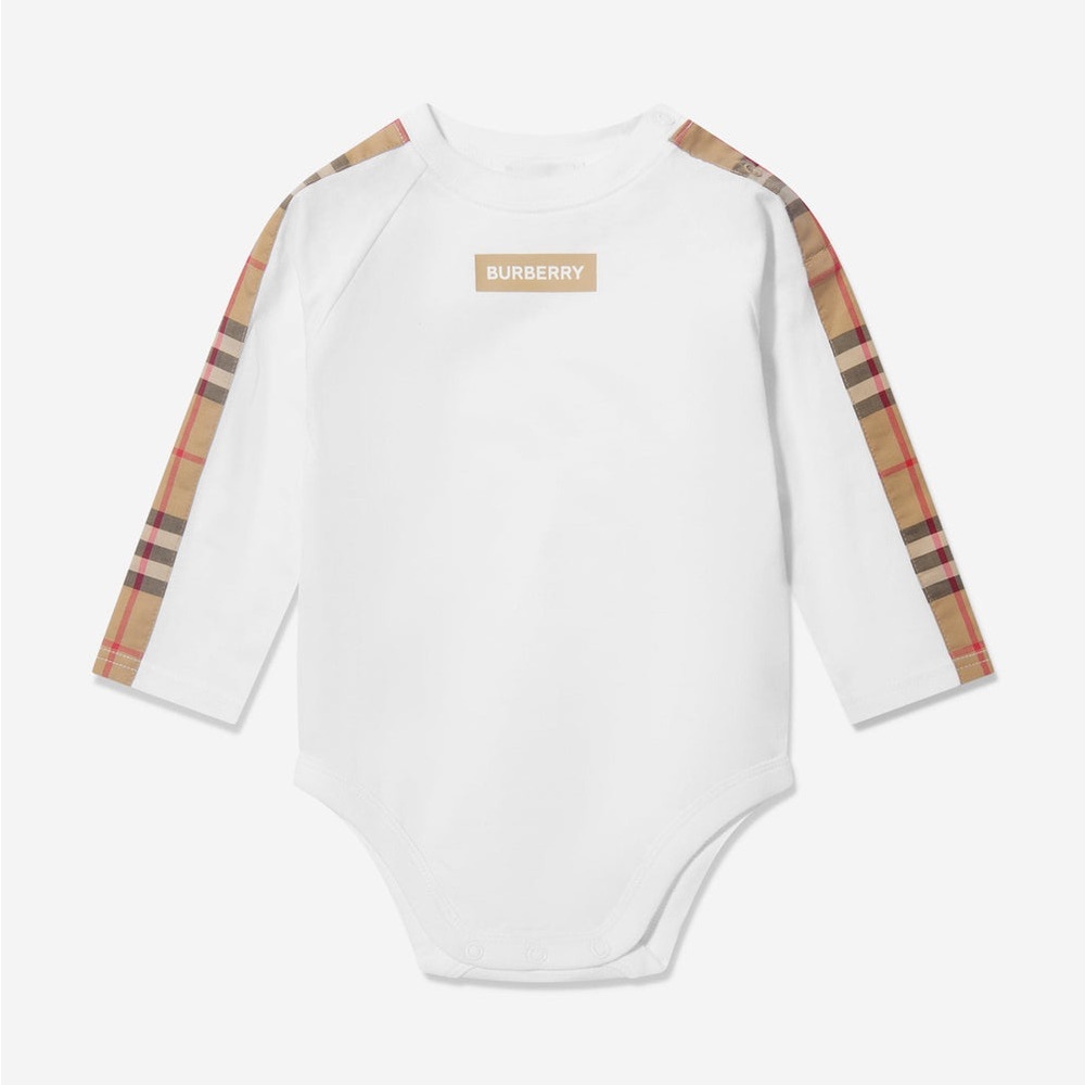 Burberry kids unisex crewneck onesie